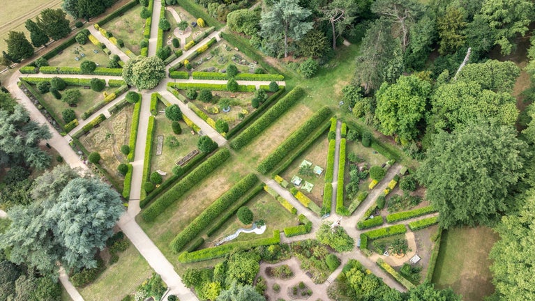 A bird's eye view of the newly designed Union Jack Gardens